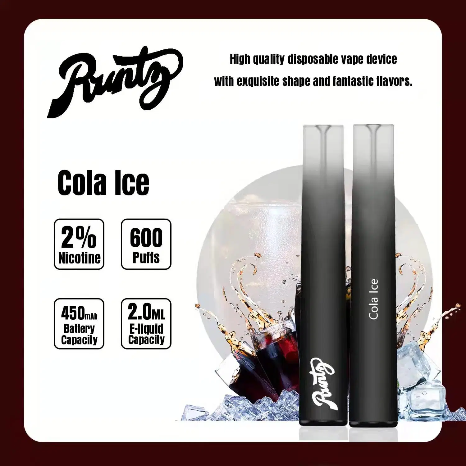 Últimas delicioso 2ml 600 Puff Vape desechables Pen