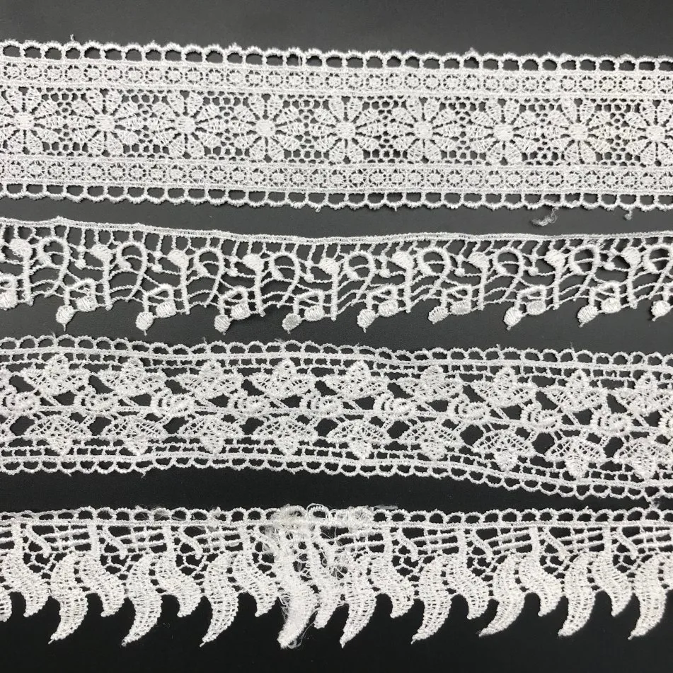 Polyester Cotton Chemical Lace Embroidery Fabric Trim for Home Textile Wedding Dress Garment Accessories
