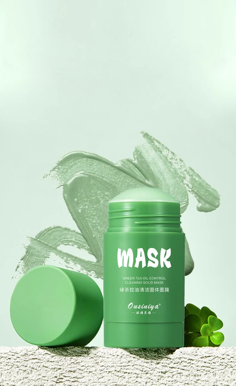 Green Tea Oil Control Cleansing Solid Mask Remove Blackhead Acen Facial Mask