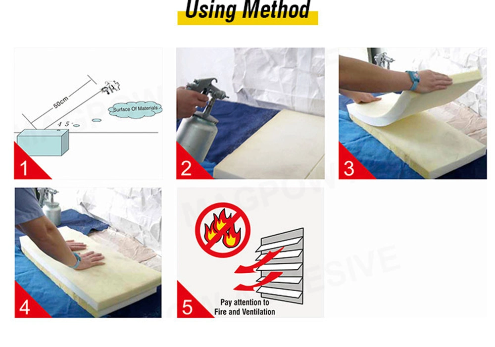 Mainly Used for Bonding by Spraying Between The Sponge Wood Cloth and EVA Material for Sofa