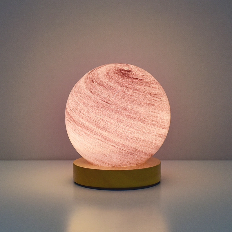 Bedroom Bedside Decor Glass Mood LED Touch Wandering Planet Nightlight