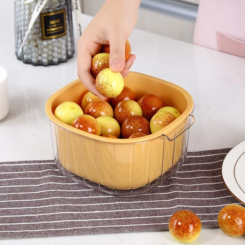 Food Fruit Drain Basket for Home Kitchen Camping Multi-Function Wash Fruit Bowl Storage Basket