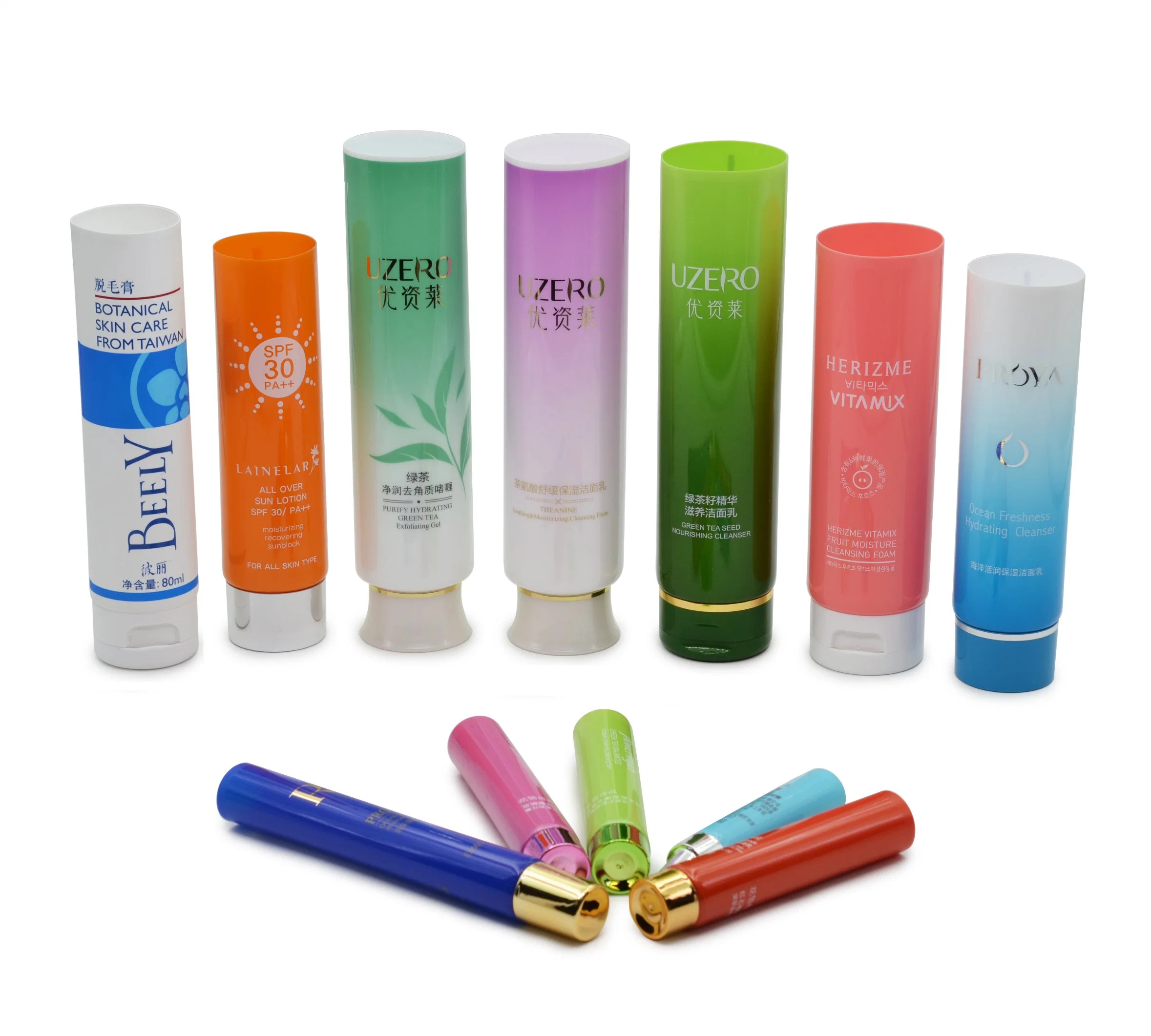 Soft Cosmetic Plastic Packing Tube for Skin Care with Cap