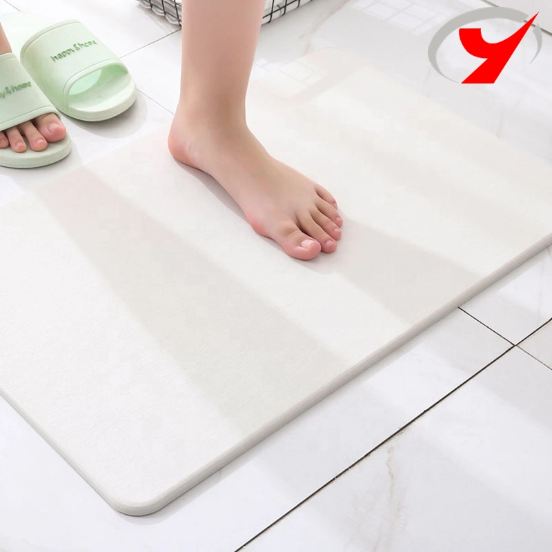 Absorción de agua seca rápido diatomita Non-Slip Alfombra de Baño