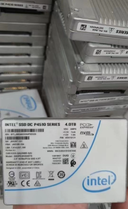 J65296-103 Ssdpe2kx010t8 2,5-Zoll-NVMe/PCle-SSD DC P4510 Series 1,0TB Extern Interne Solid State-Festplatte