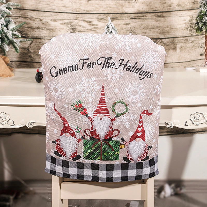 Design Spandex Stretch Printing Style Christmas Design Half Chair Cover for Living Room Party/Home Decoration