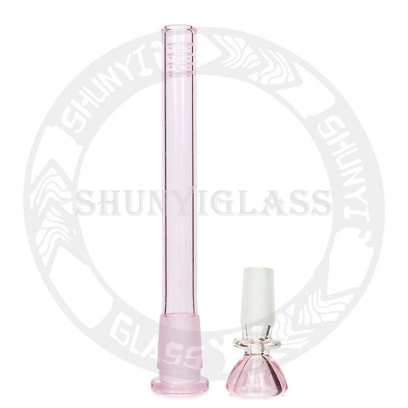 18" Thick Bottom Hello Kitty Straight Tube Smoking Water Pipe with Pink Downstem Tobacco Herb Water Pipes