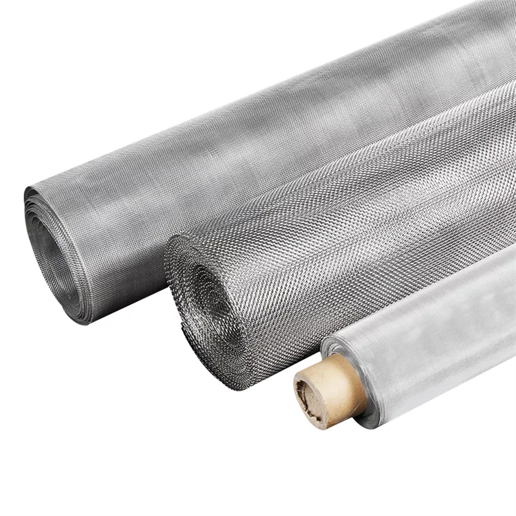 304 316 316L Stainless Steel Hardware Cloth Filter Mesh Woven Stainless Steel Mesh Stainless Steel Wire Cloth