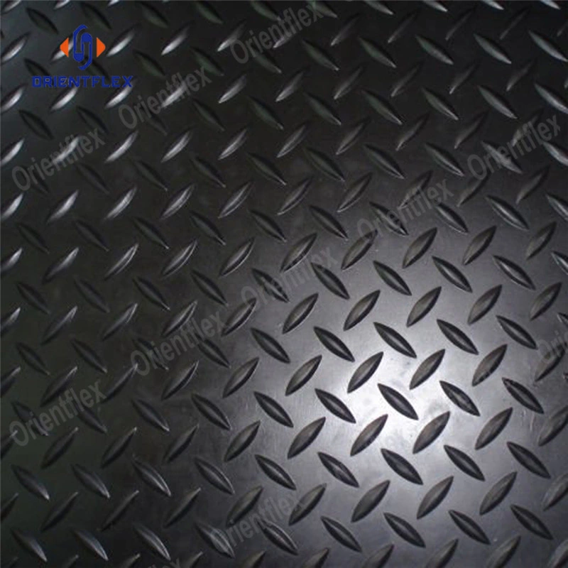 Anti Slide Industrial Rubber Safety Mat Grooved Rubber Sheet