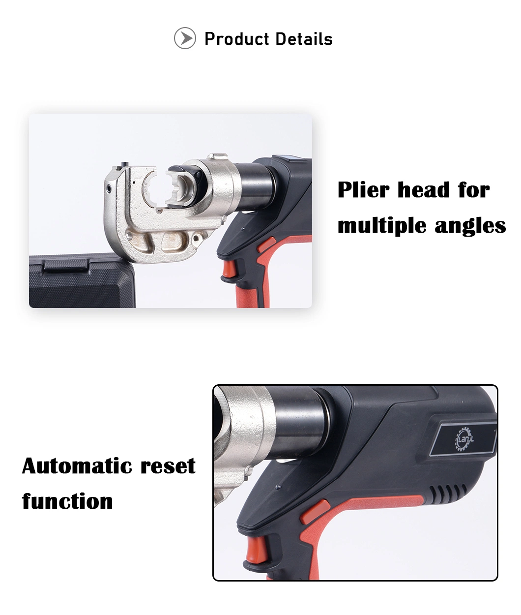 Pinces à sertir hydrauliques manuelles DLQ-300, outils électriques pour batterie au lithium