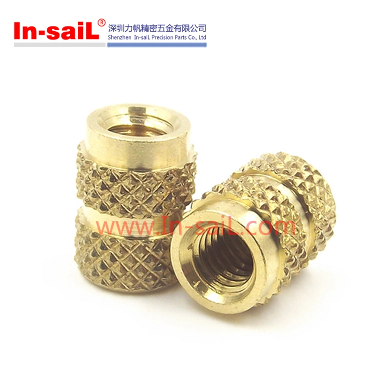 Manufacture Customized Ultrasonic Threaded Insert Diamond Knurls Brass Insert Nut