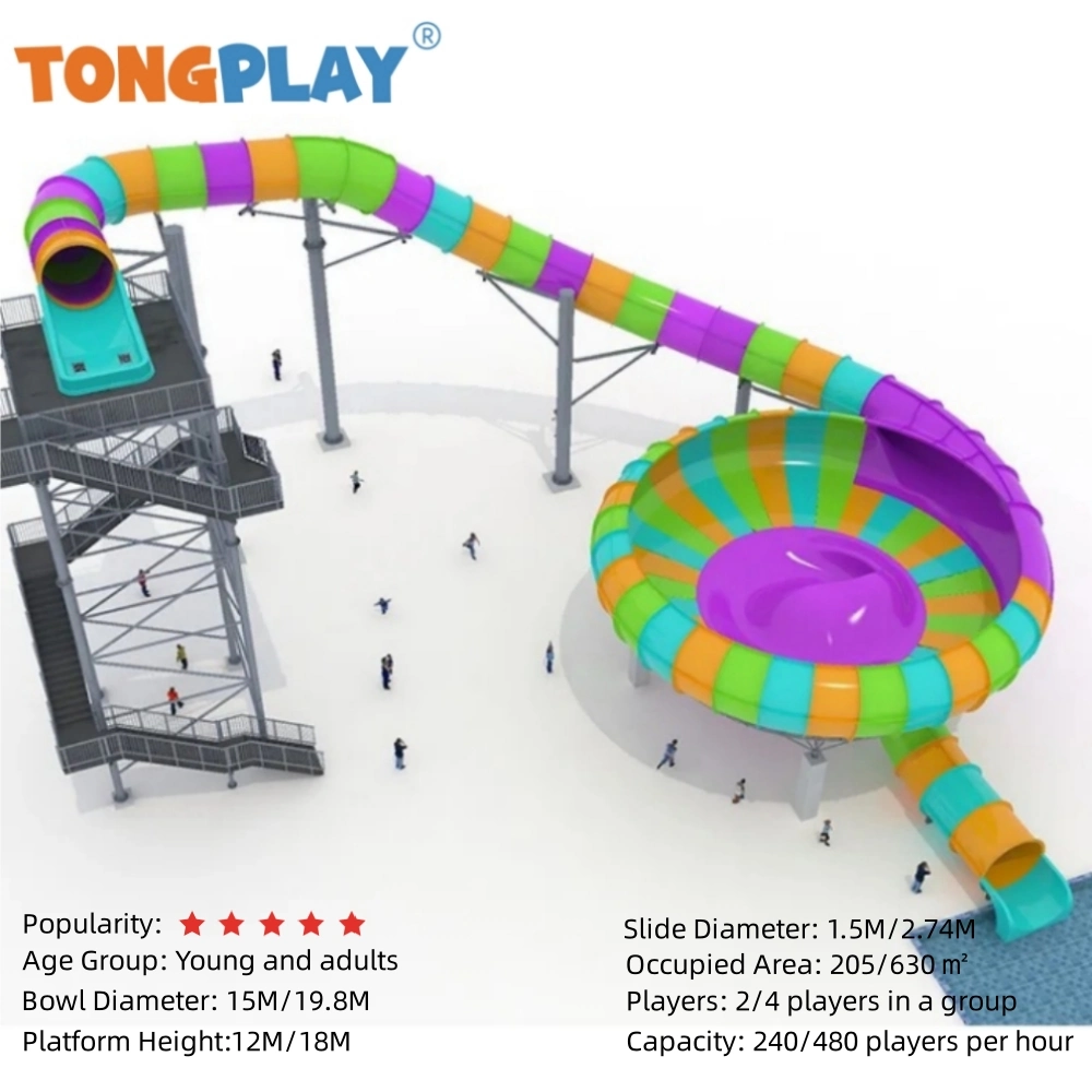 Tongplay Water Park Bowl Slide Amusement Park Equipment Original Factory Изготовление по заказу