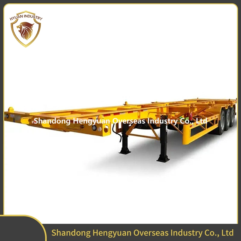 Trailers High Quality Standard 40FT Flatbed Trailer Skeleton Chassis Use 40FT Container 20FT Containers Transport on Sale