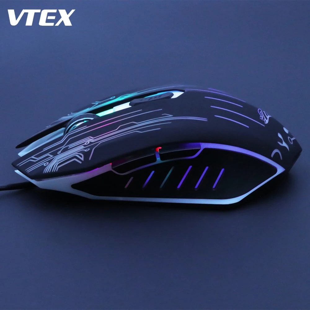 Voyant à LED RVB colorés filaire rougeoyant nouvelle souris de jeu