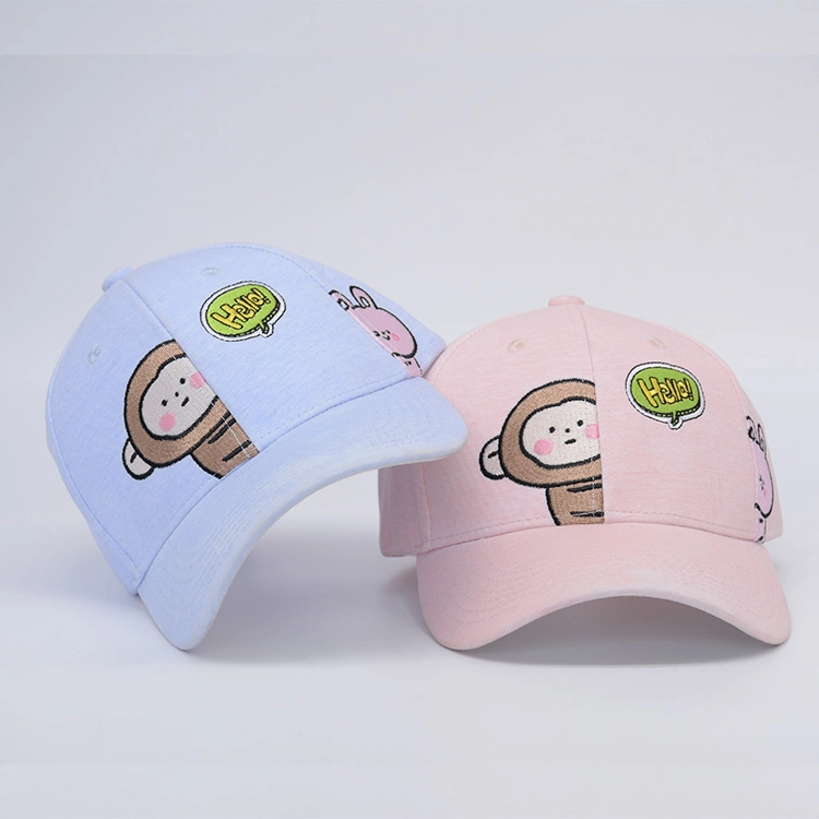 Cotton Temperature-Changing Fabric Cap with Cute Embroidery