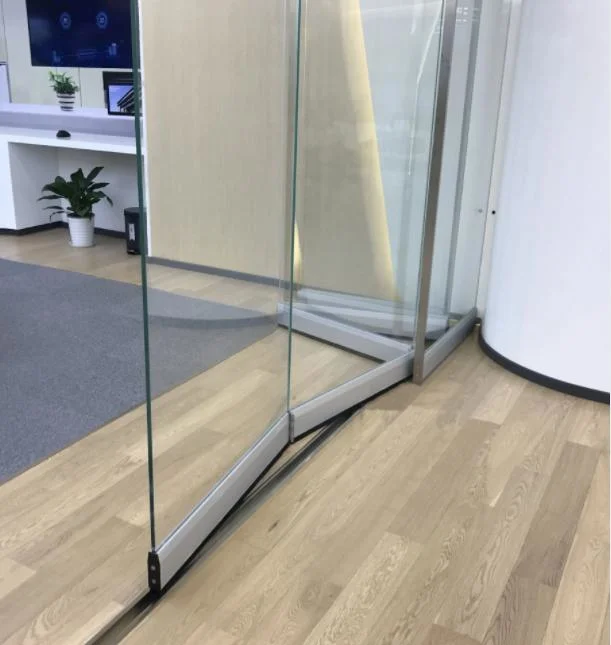 Frameless Partition Office Glass Wall Bifold Folding Door