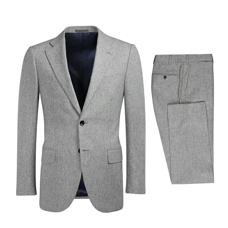 Traje púrpura 2-Piece Trajes a cuadros Traje de vestir fino Blazer a cuadros Pantalones de chaqueta