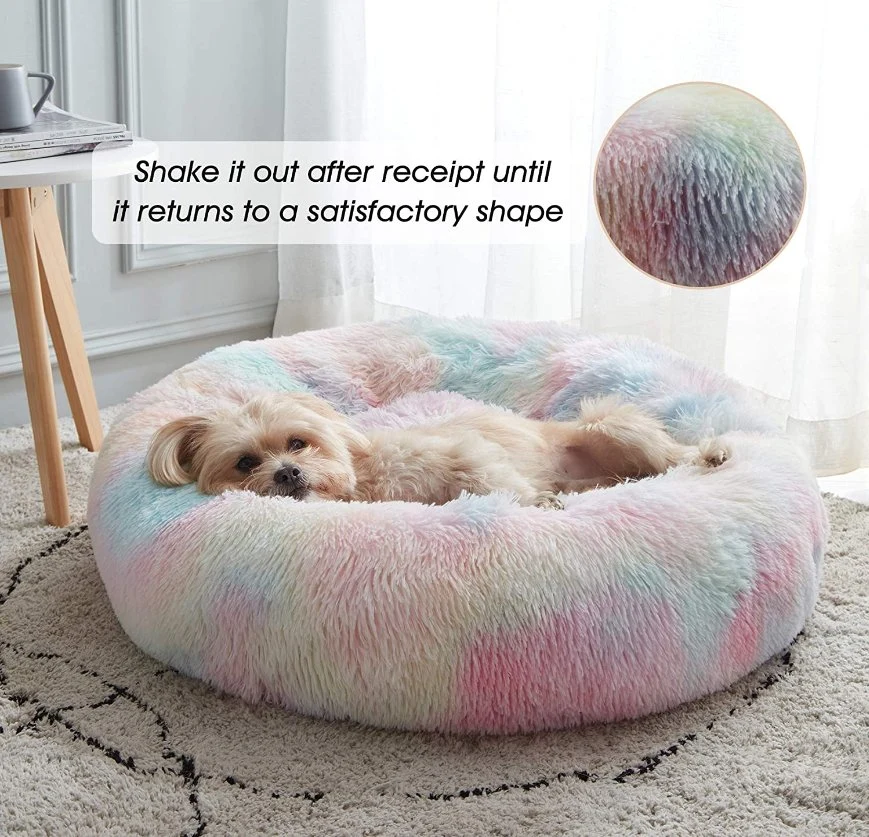 Wholesale/Supplier Anti-Anxiety Calming Washable Round Long Hair Kong Dog Bed