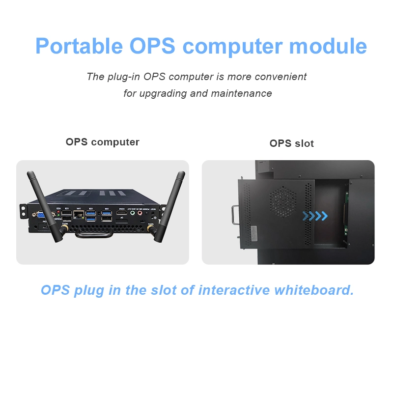 Interactive Whiteboard with Mobile Stand Digital Whiteboard LCD Display for Teaching