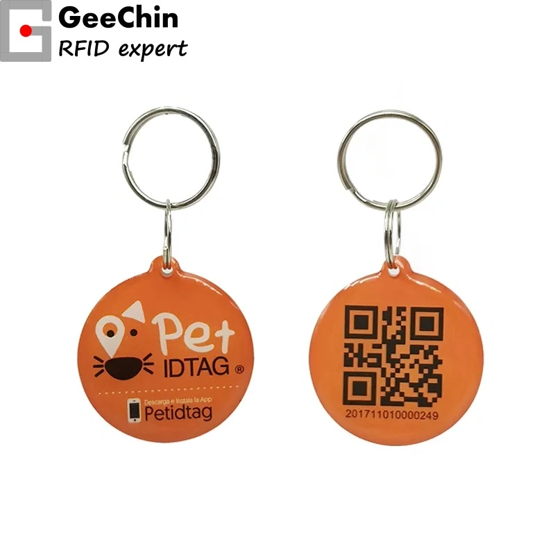 Jeton de badge de porte-clés Epoxy NFC 1K MIFARE réinscriptible 13,56 MHz Balise