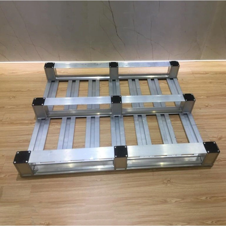 Pallet de aluminio de dos vías Paleta de doble cara plana Reciclaje para Transporte