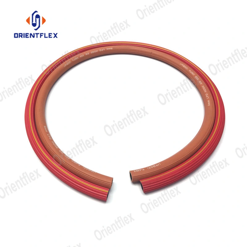 High Pressure Commercial Yellow Flexible Natural Gas Rubber LPG/Propan/Gas Hose Pipe