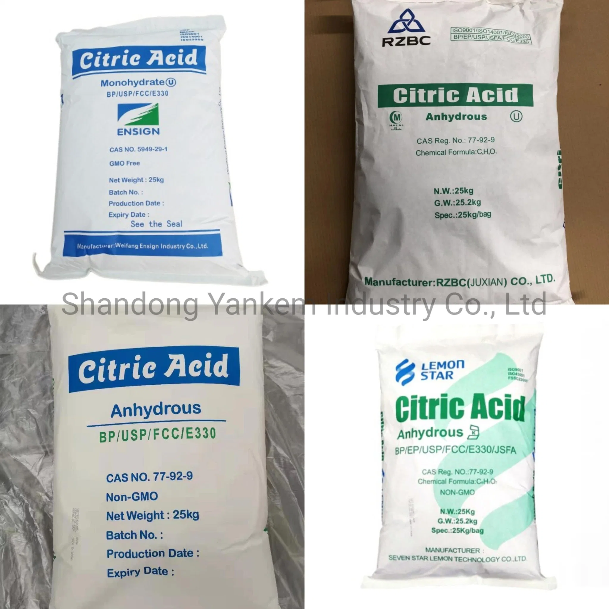 Citric Acid Monohydrate/Anhydrous Food Grade//Ttca