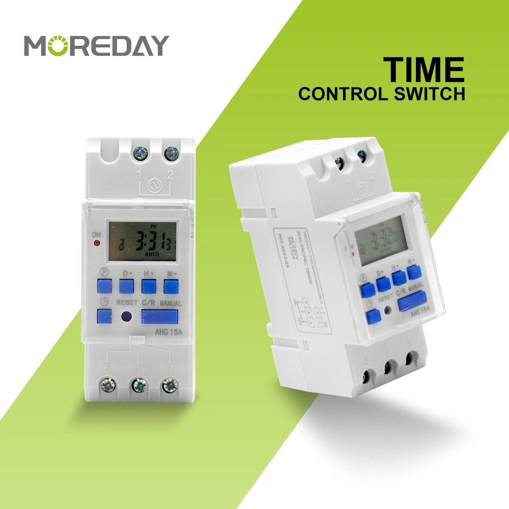 Moreday Mdts-30A Minuterie électronique hebdomadaire 24 heures 220V 230V Commutateur horaire programmable numérique Fournisseurs Max 30A Minuterie CC