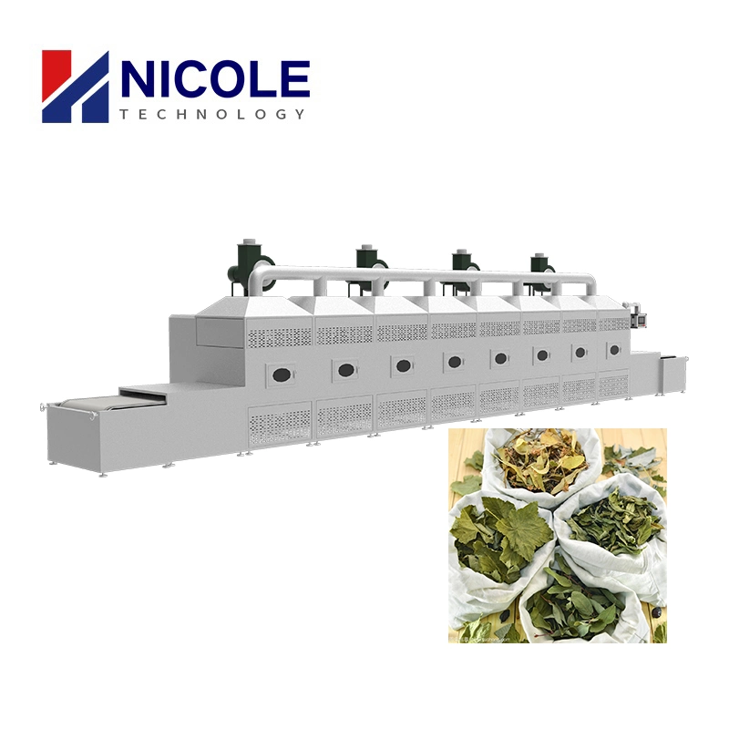 High Efficient Automatic Conveyor Microwave Drying and Sterilization Machine for Tea Herbs