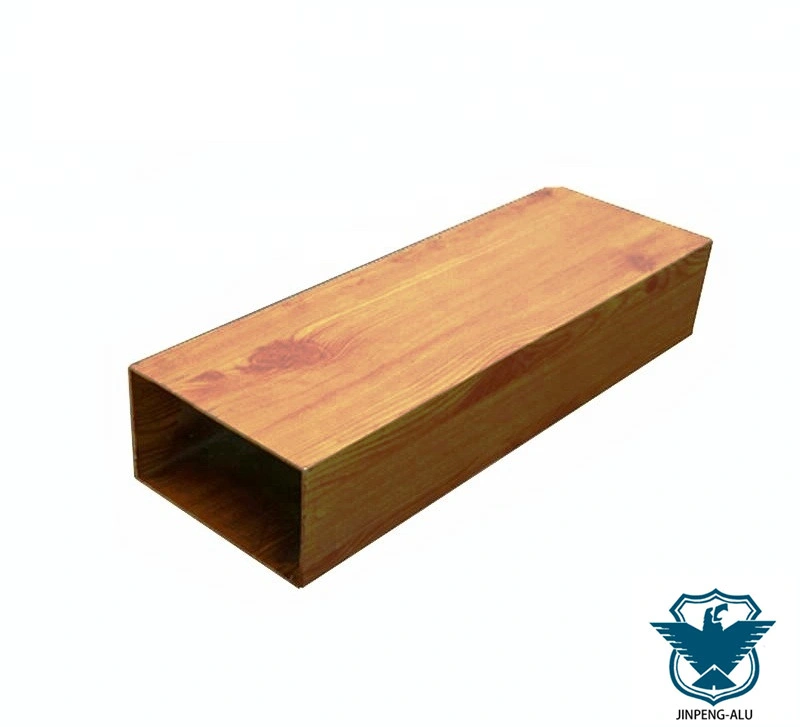 Wood Grain Aluminum Roof Ceiling Decoration-Aluminium Extrusion Rectangular Tube