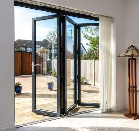 Factory Price Aluminum Glass Internal Transparent Aluminium Bi Fold Doors Folding Patio Doors Double Glass Aluminium Bifold Door