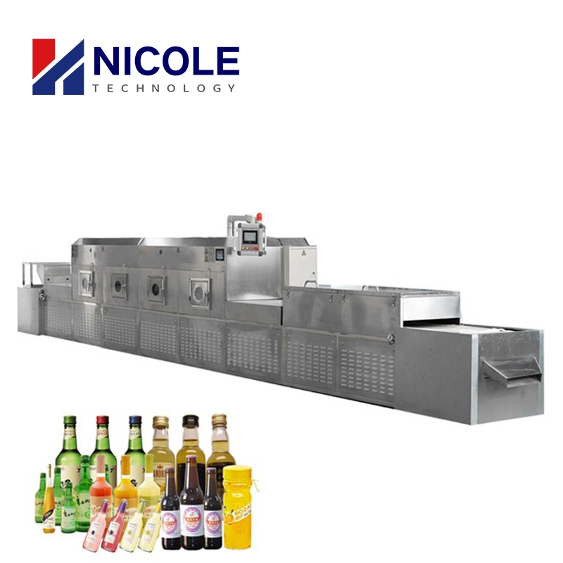 Commercial Food Processing Machinery Sterilization Beverage Bottle Microwave Sterilization Equipment