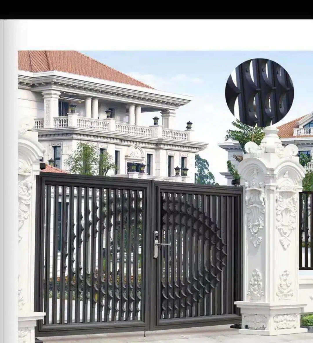 Custom Fabrication Gate Design Laser Cutting Iron Gate Aluminum Powder Coated Gate Garden Metal Fence