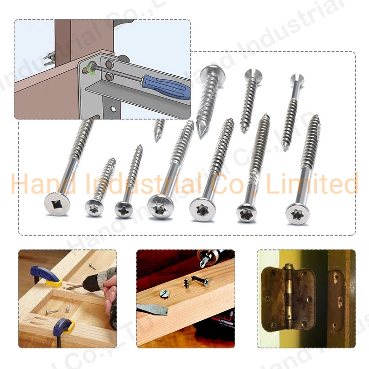 Factory Direct 304 316 Edelstahl Csk Kopf Selbstschneidend Torx Holzschraube 1/2