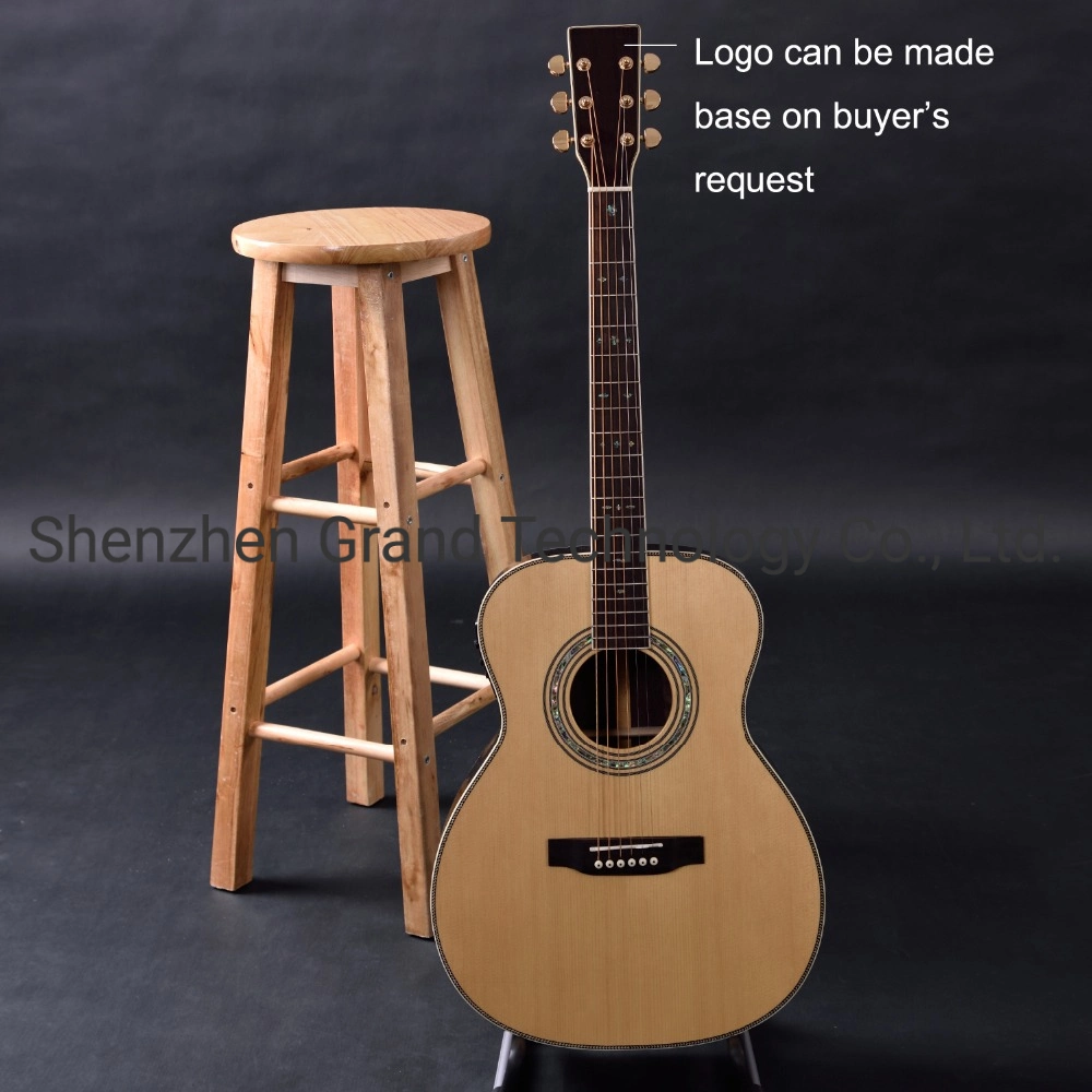 Solid Spruce Top Om Body Acoustic Electric Guitar