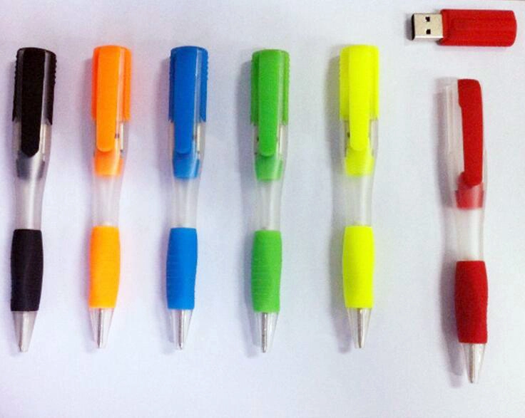 Business Gift Plastic Pen USB Flash Pen Memory USB Stick Key Drive U Disk