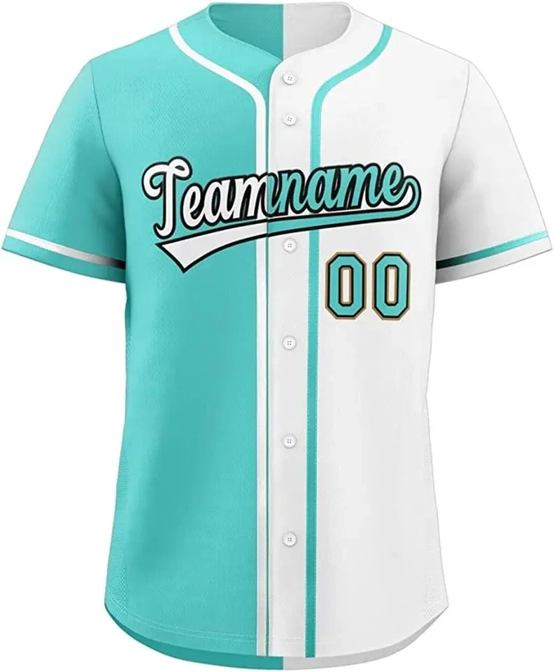 100% Cotton Baseball Wear Jersey Personalized Two Toned Sports Casual Shirt