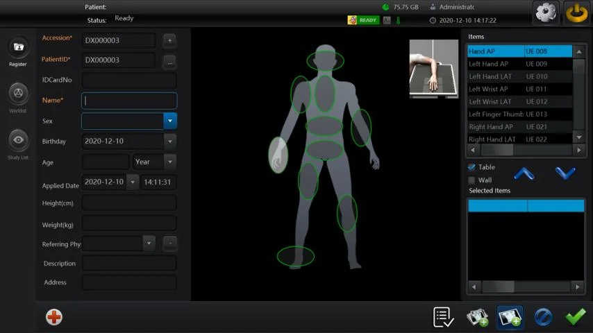 Sistema de radiografía digital de rayos X rd-832X a su alcance