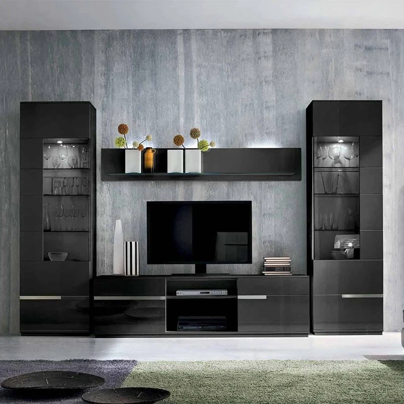 2023 MDF Laqué Mur TV Cabinet Design Moderne TV Stand Armoire en Bois