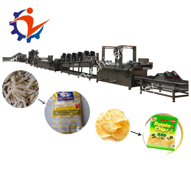 Fullhigh Quality Gas Heating Diesel Heating Automatic Potato Chips Frying Assembly Line