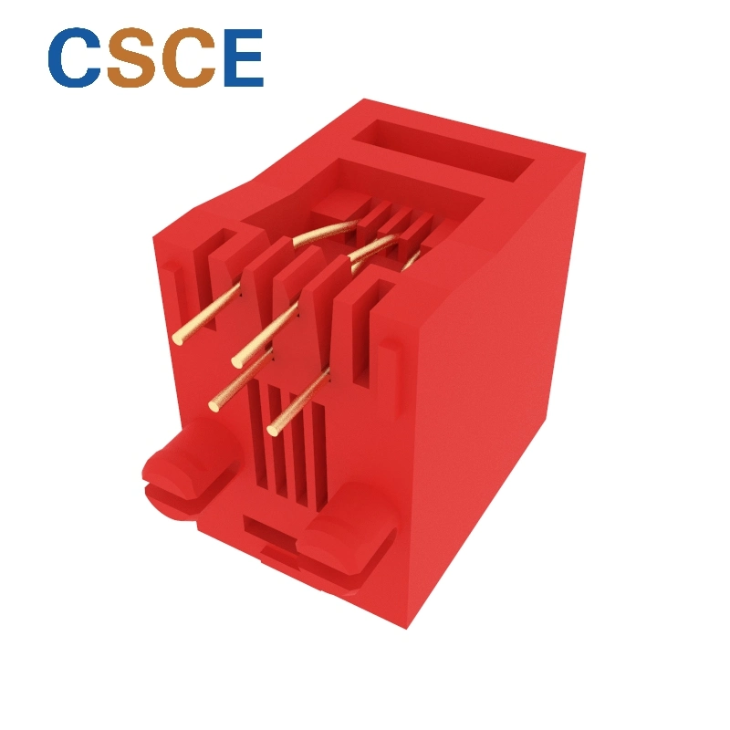 La parte superior entrada 4P Conector modular RJ11