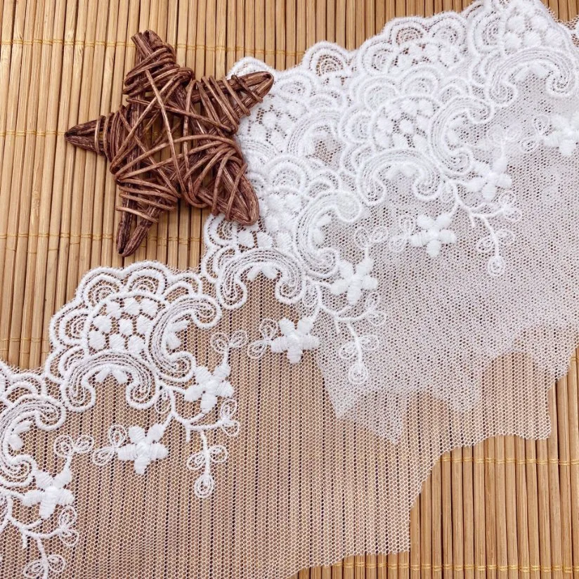 Water Soluble Lace Wedding Tiara Accessories Milk Silk Cloth Bar Code Embroidery Fabric