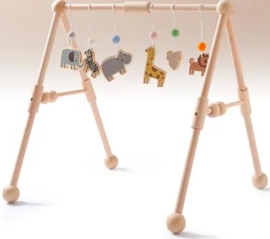 Jeu en bois pliable Gym Baby Gym rack activité jouets suspendus