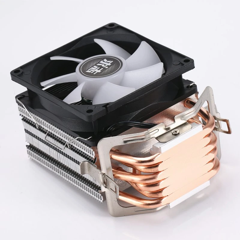 6 Heatpipe pour Intel LGA 1700 1151 1155 1156 1366 1356 AMD I3 I5 I7 Ventilateur de processeur d'ordinateur dissipateur de chaleur CPU dans les ventilateurs de refroidissement Cooler