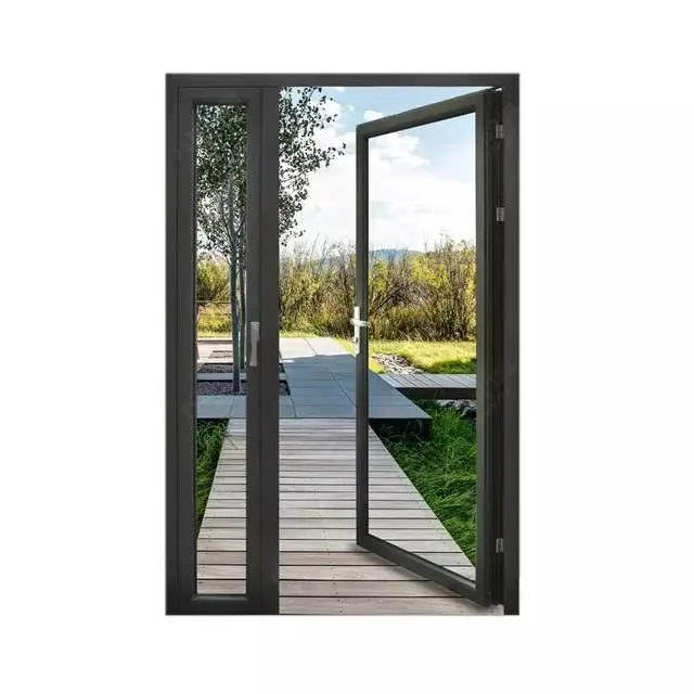 Aluminum Alloy Glass Swing Exterior Door Soundproof Aluminum Glass Casement/ Swing Door