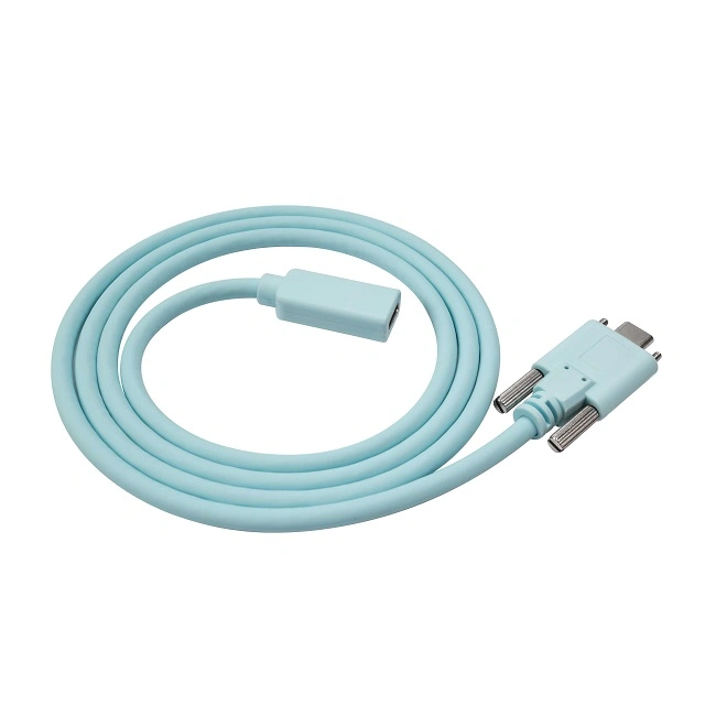 USB C Male with Dual Screw to USB C Female Charging Cable