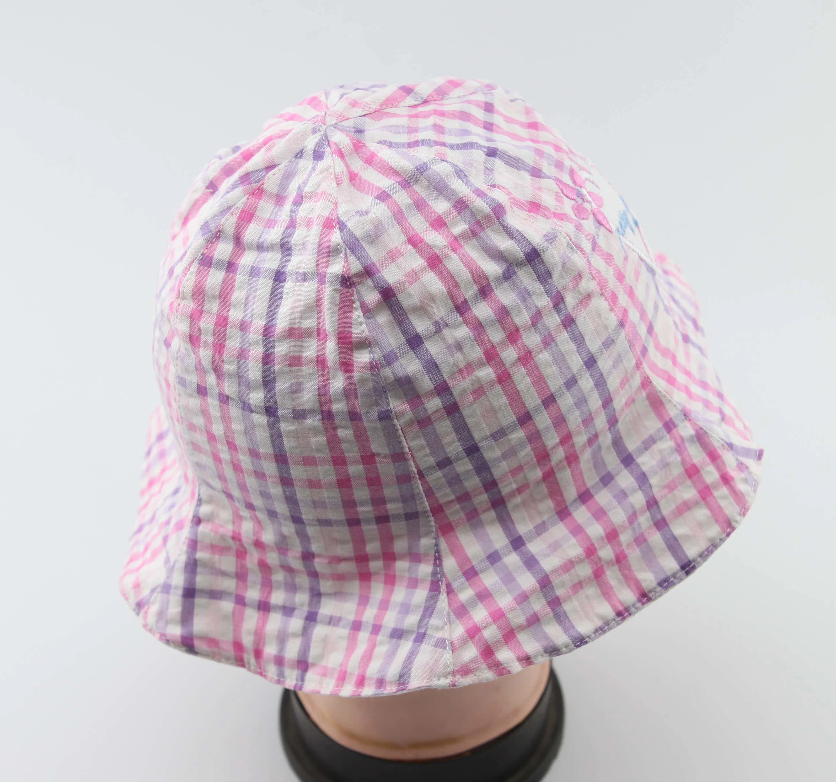 Kids Bucket Hat with Printing and Embroidery Polyester Foldable Soft Summer Fashion Cap for Girls