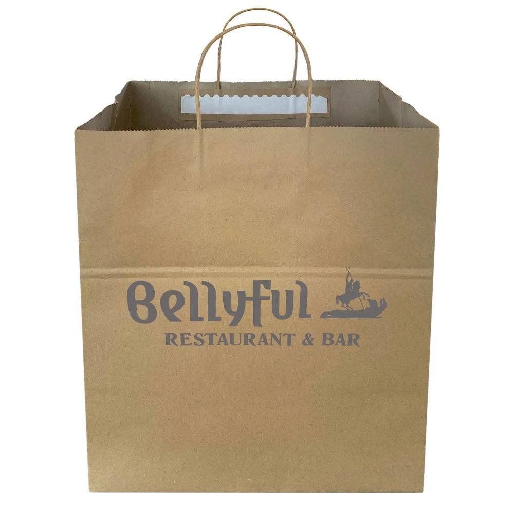 Brown Kraft Paper Bag for Carry out Shoes with Logo