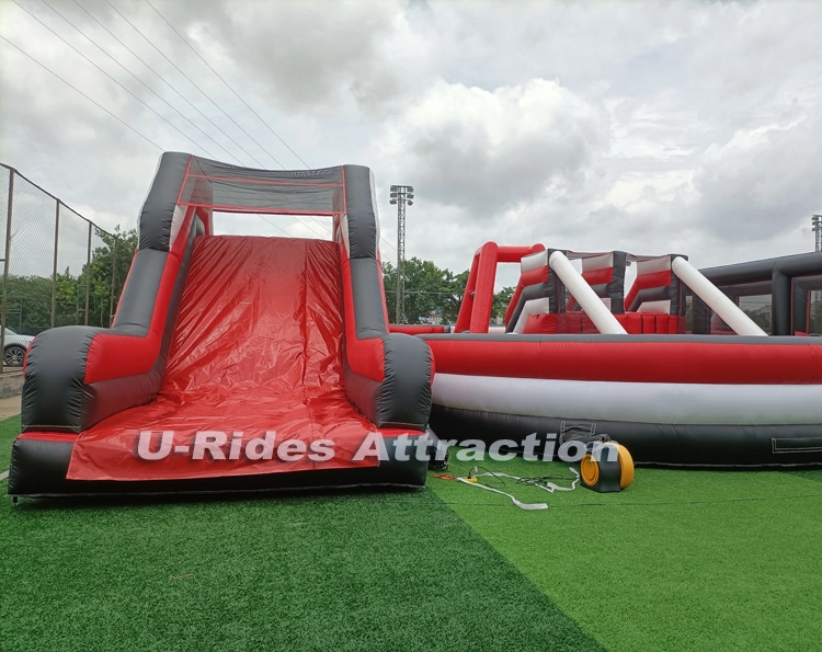 Outdoor inflatable trampoline park obstacles park ninja warrior running inflatable obstacle course for kids and adult Commercial Halloween events