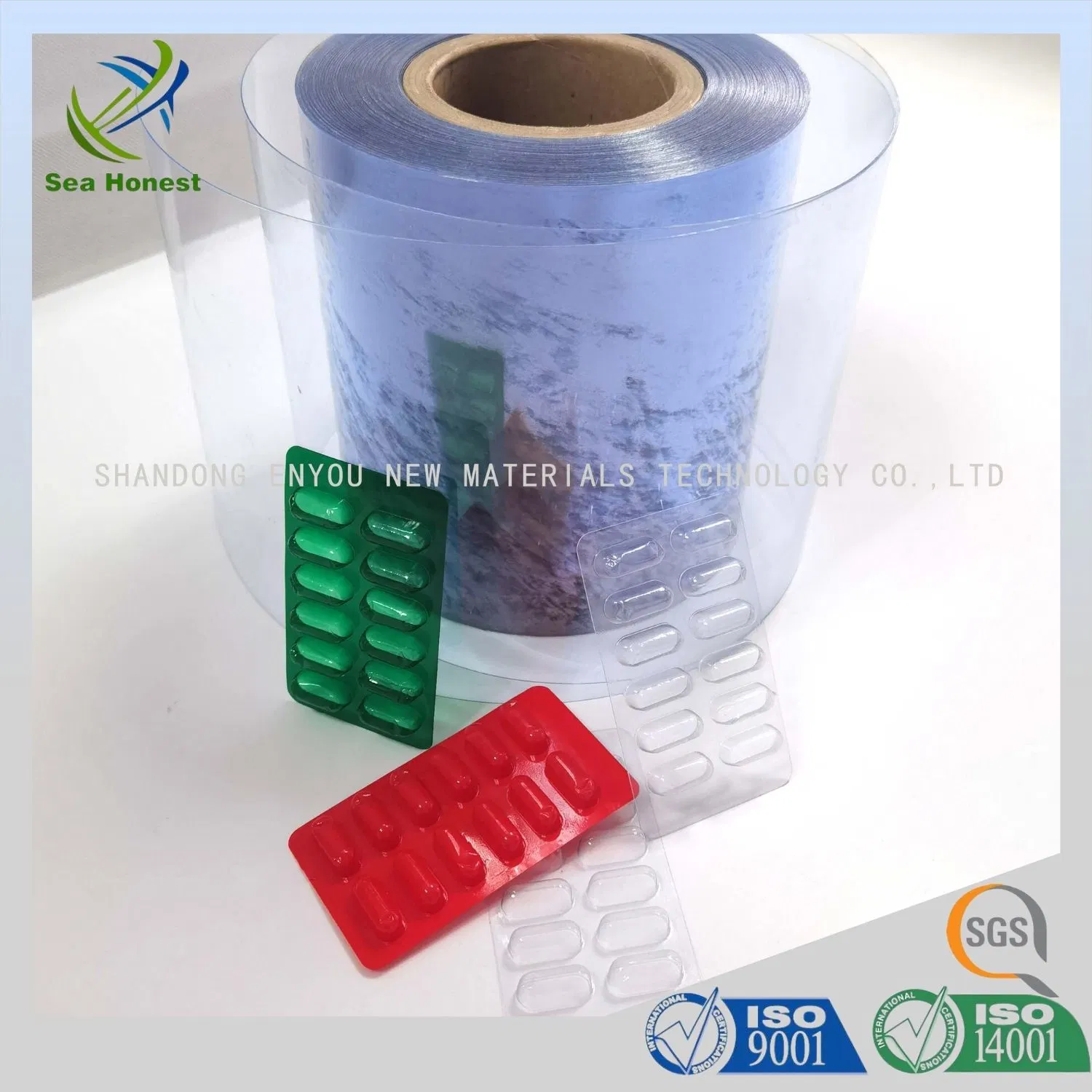 0.25mm 250microns Clear PVC Rigid Film for Pharma Blister and Thermoforming Packaging